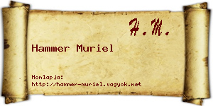 Hammer Muriel névjegykártya